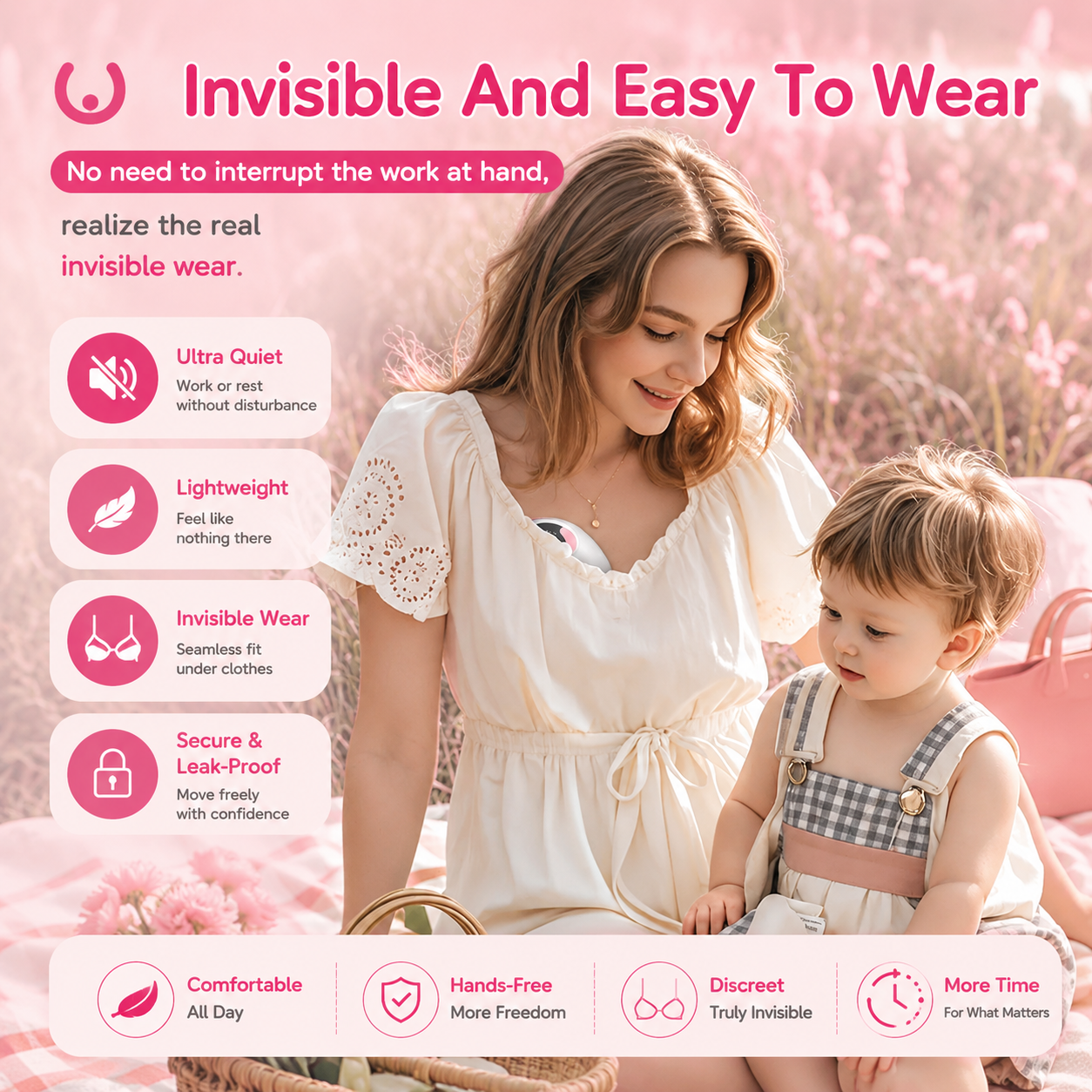 MomEase™ FlowNest Wearable Breast Pump